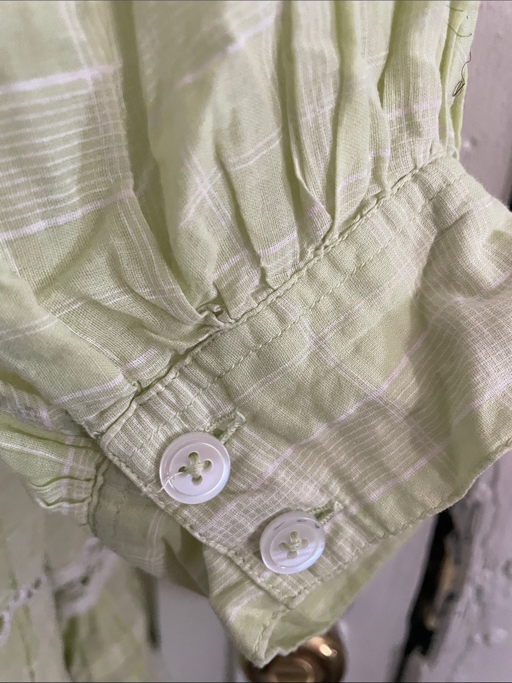 Free People Light Green Lace-Trim Peasant Tunic - Picture 4 of 6